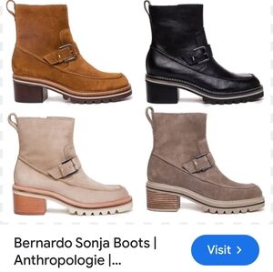 Bernardo‎ sonja suede buckle boots